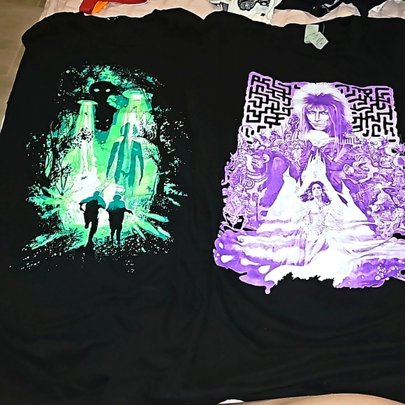 Loot Crate Other - Worn Once Set of 2 Size XL Labyrinth &  Xfiles Black Loot Crate Exclusive Shirts